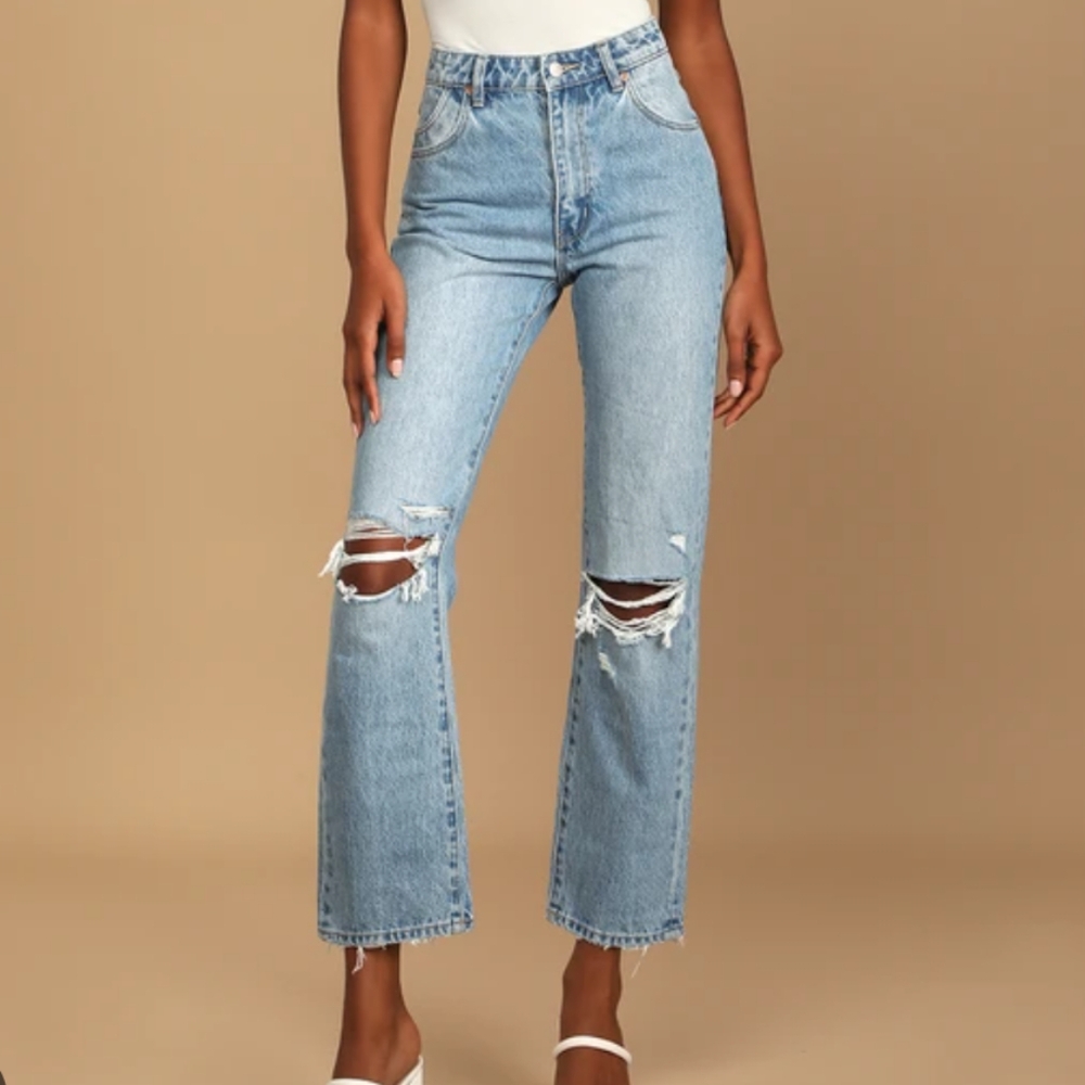Rolla's High rise straight leg jeans